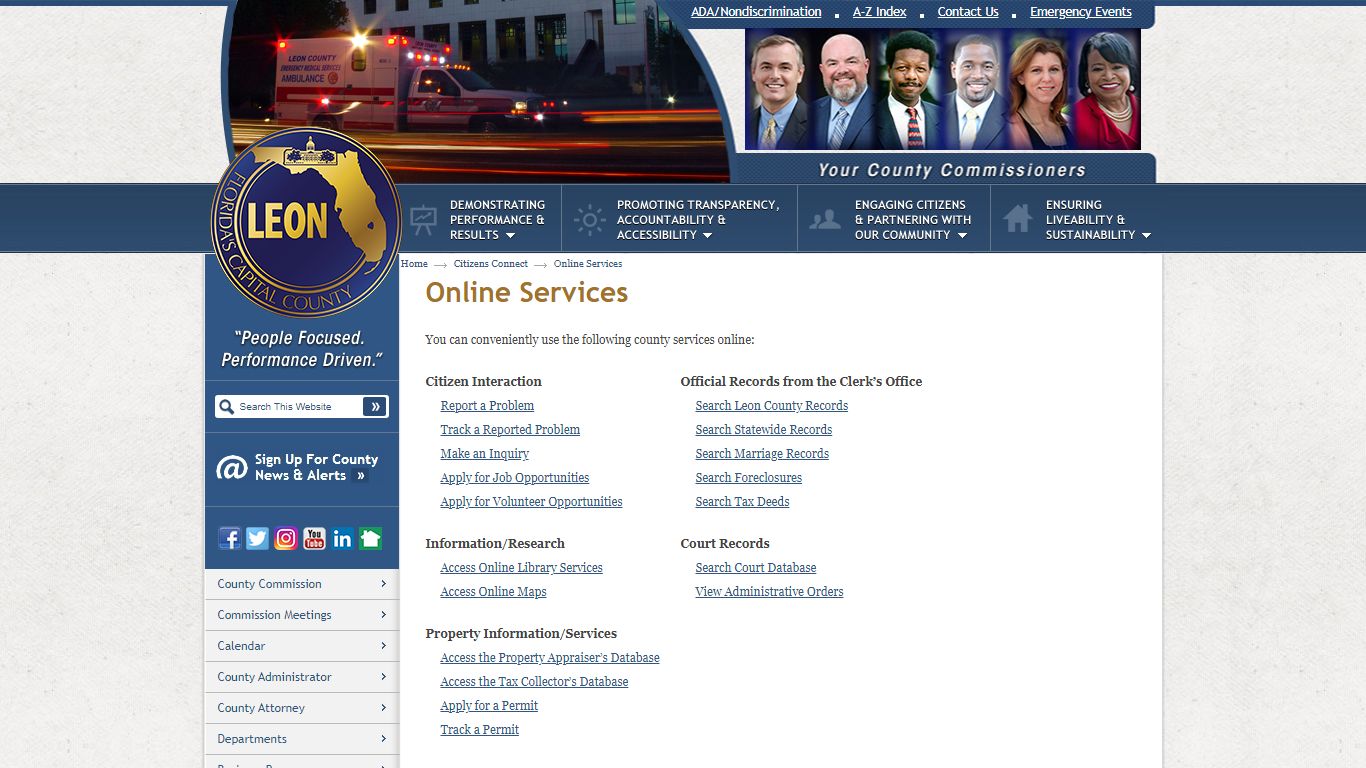 Online Services - Leon County, Florida